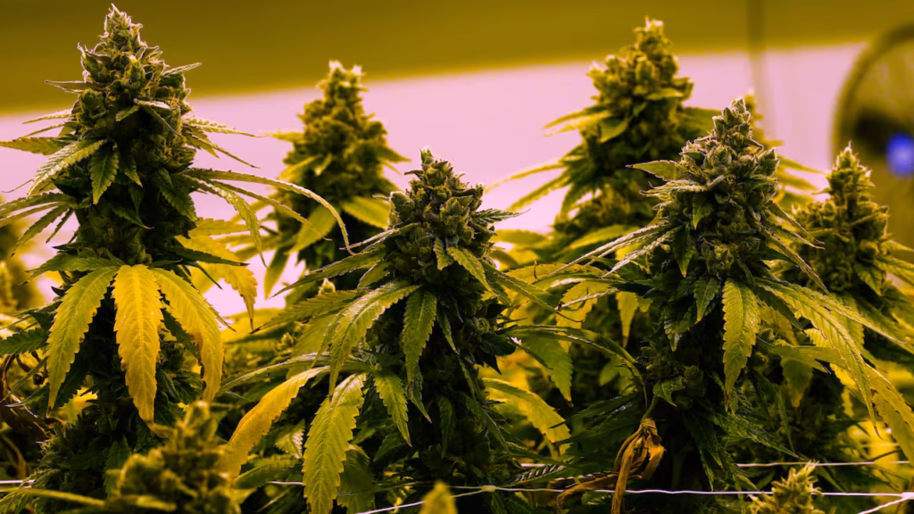 Simple green graphic used as a section banner for the Manitoba cannabis article.