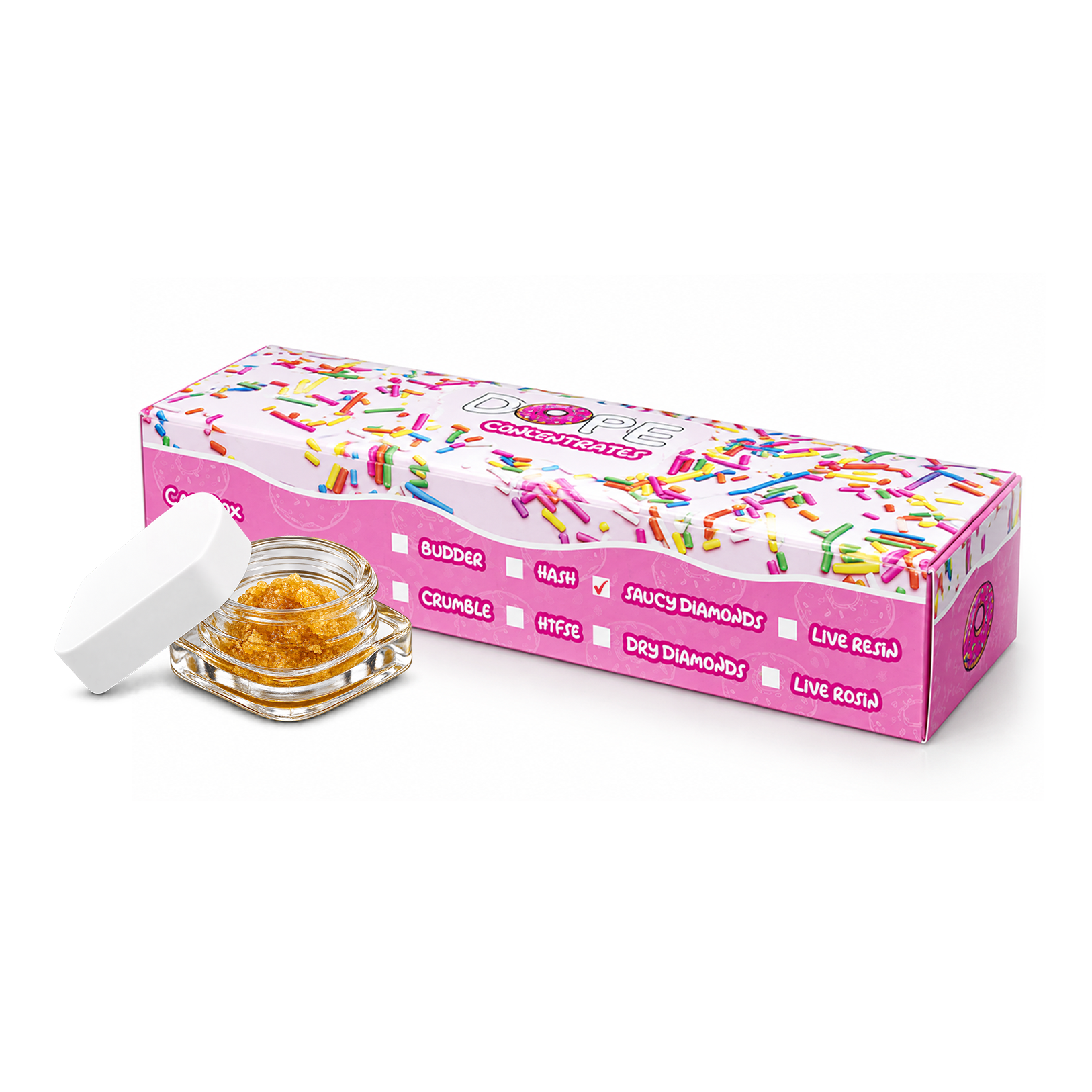Concentrates Case Box Saucy Diamond DOPE Saucy Diamonds 1g x 28 (1 oz) - Image 1