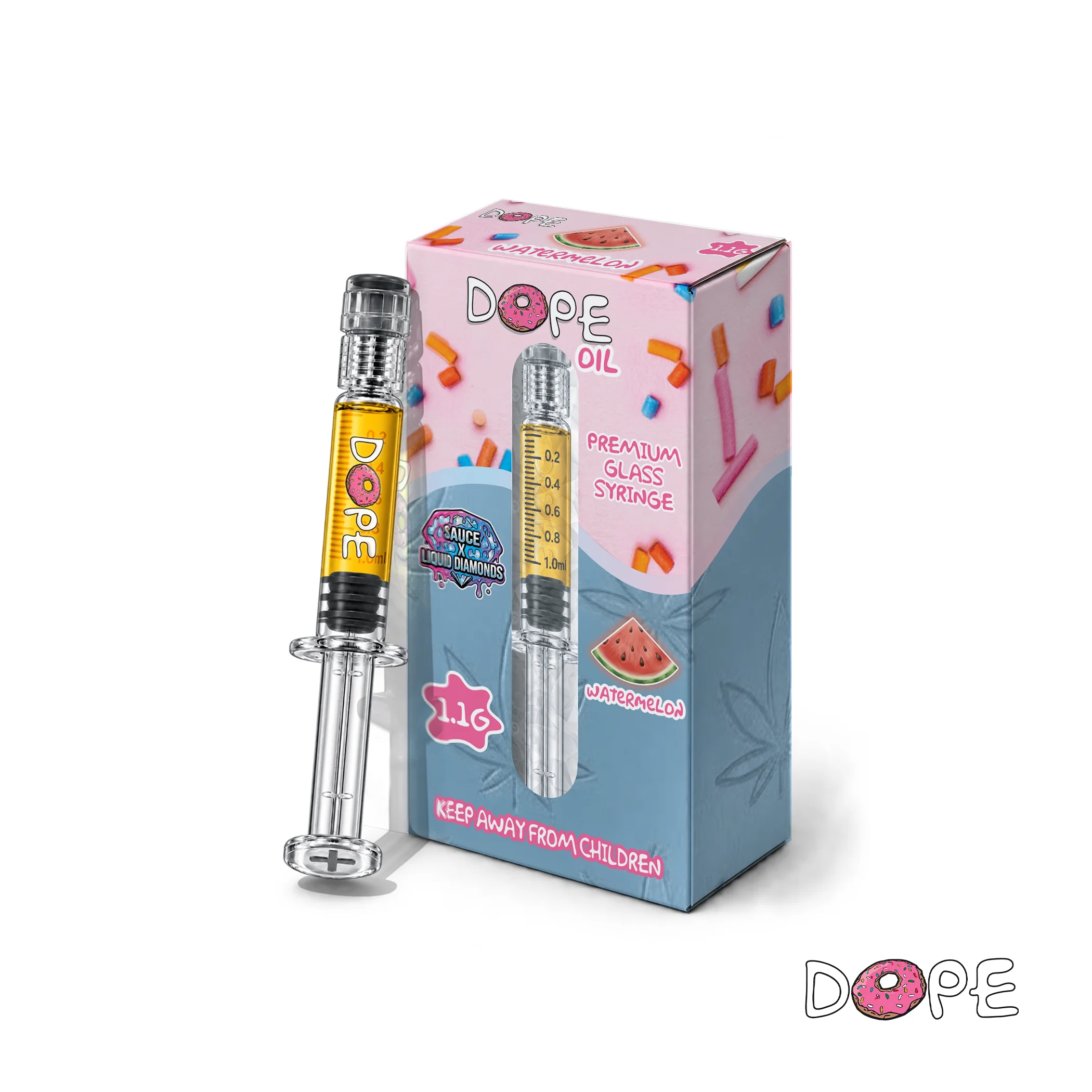 DOPE Oral Glass Syringe 1.1g Watermelon Dope Oral Glass Syringe 1.1g - Image 1